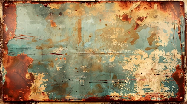 Photo rusty metal panel