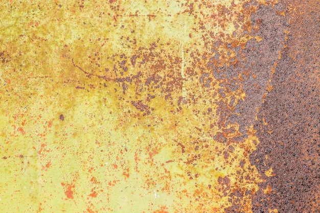 Rusty yellow metal surface