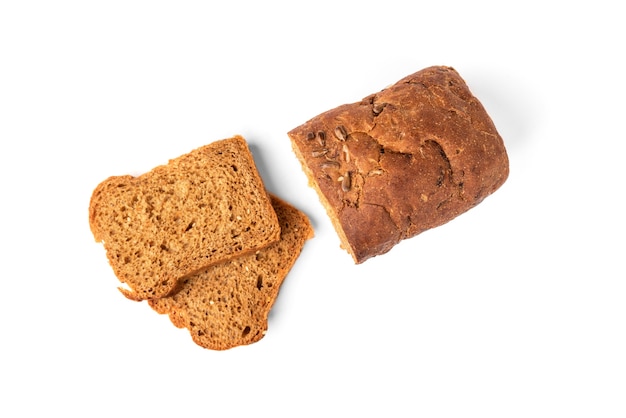 Rye bread isolated.