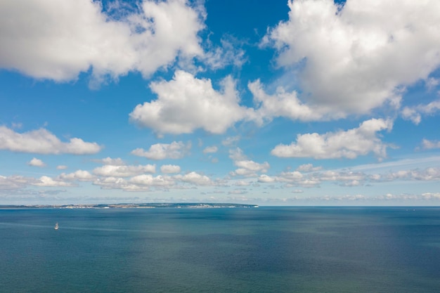 Ryugen Island in Germany Rugen The city of Binz Baltic Sea A picture with a drone More and clouds Order for adults and children Tourist place Deutschland