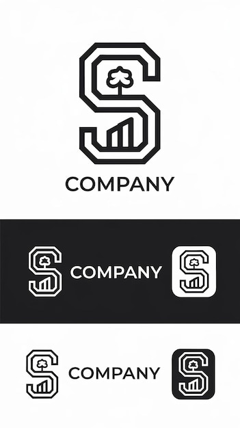 Photo s letter vector company icon signs flat symbols logo set