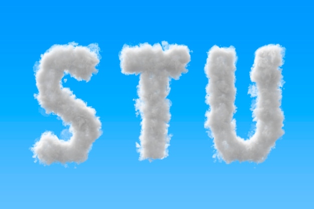 S and T  U clouds alphabet