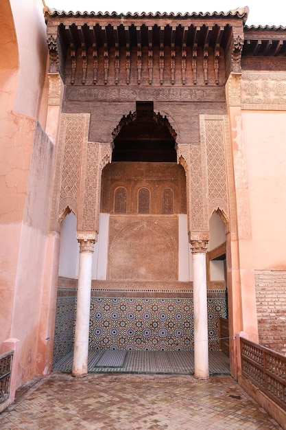 Saadiens Tombs in Marrakech in Morocco