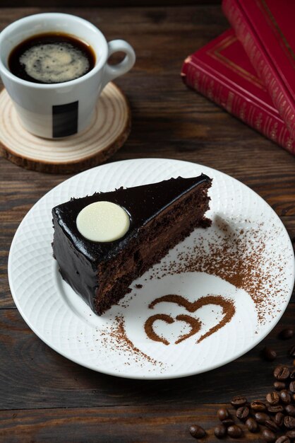 Sacher chocolate Cake with coffee