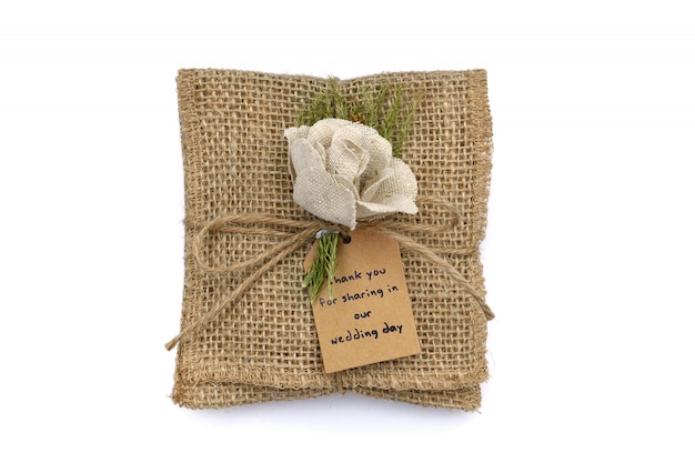 Sack bag for contain souvenirs in wedding 