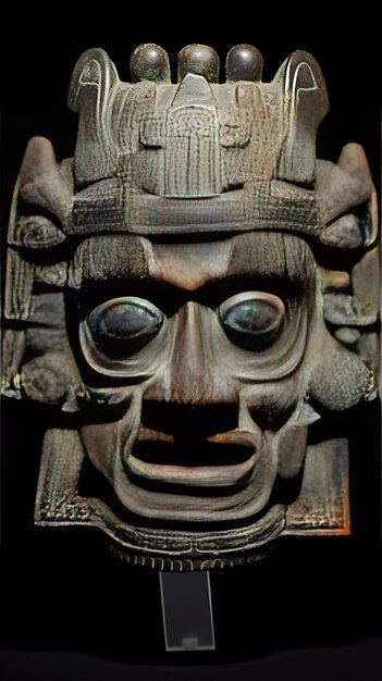 Sacred Artistic Legacy of the Aztecs An Intricate Traditional Aztec Mask