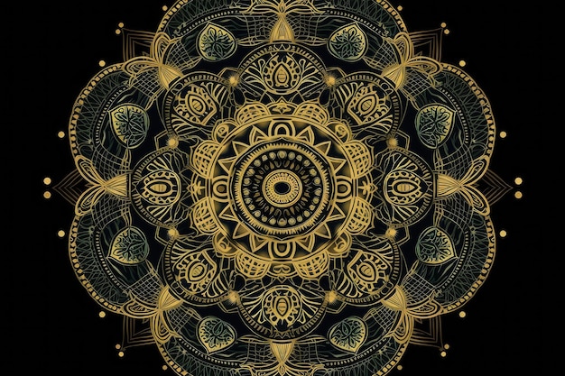 Sacred geometry mandala of intricate and complex design filled with hidden details