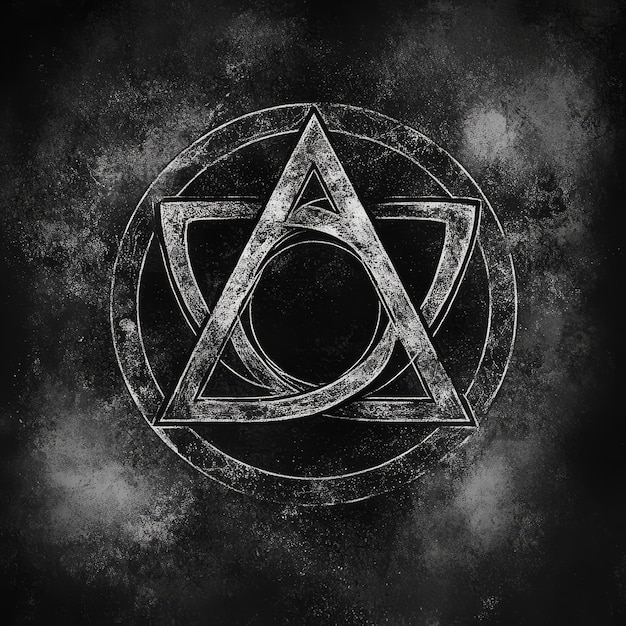 Photo sacred geometry symbol on grunge background 3d rendering