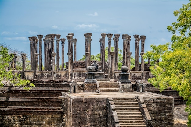 The sacred Medirigiriya watadagaya at Polonnaruwa, Sri Lanka