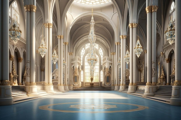 Sacred Mosque Prayer Hall Interior