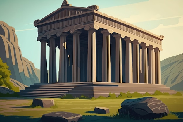 Sacred pagan temple at Garni Concept of religion a piece