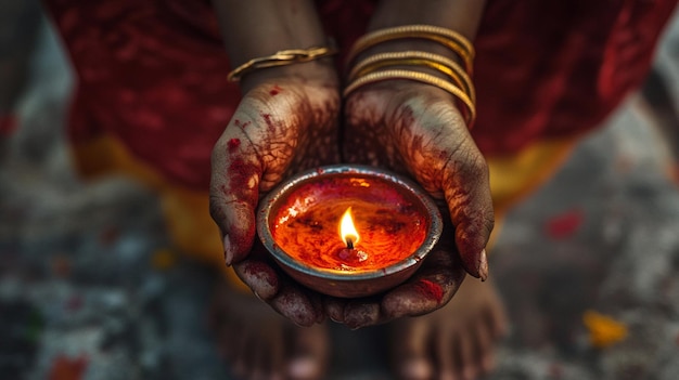 Photo sacred red tilak