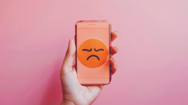 Sad Emoji on a Smartphone