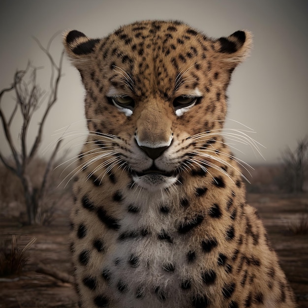 Sad Leopard Head