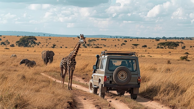 Photo safari adventure in the african savanna