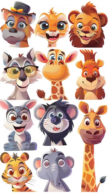 Safari Selfies Playful Safari Animal Stickers