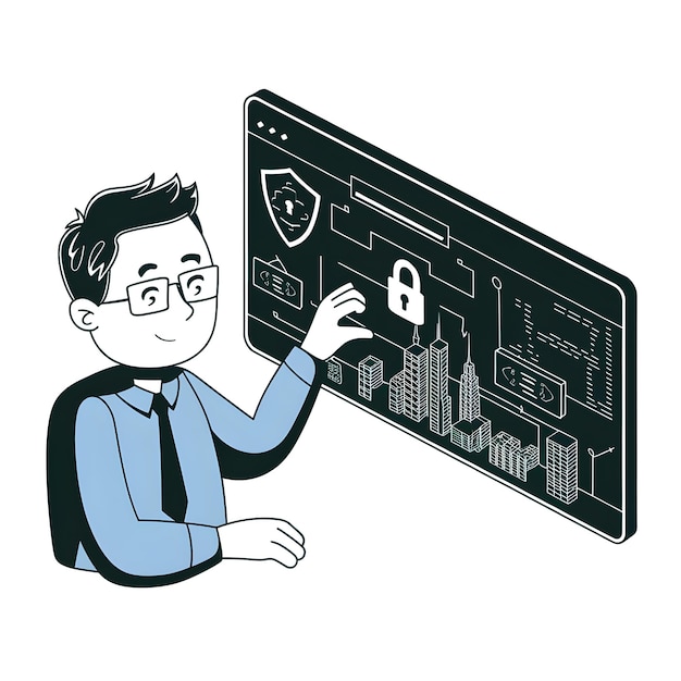 Photo safeguarding online storage cybersecurity illustrations