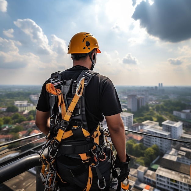 Safety First Construction Worker in Full Gear