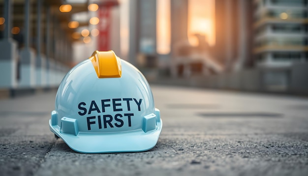 safety first project of workman as engineer or worker or crew and insurance business concept