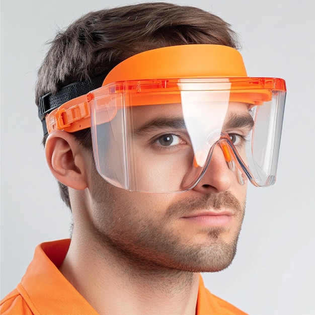 Photo safety goggles with builtin face shield for fullface protection