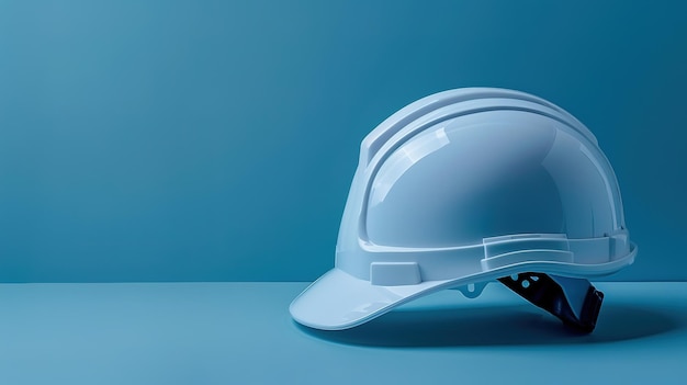 Safety helmet on a blueprint layout minimalist