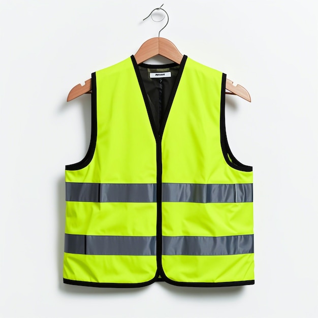 Photo safety vestreflective jackethigh visibility jacket on white background