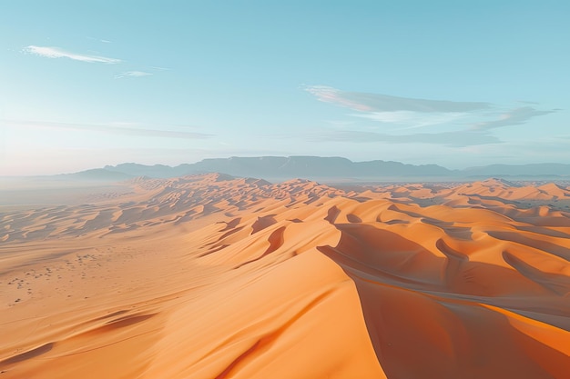 Sahara Desert Landscape Captured by Drone