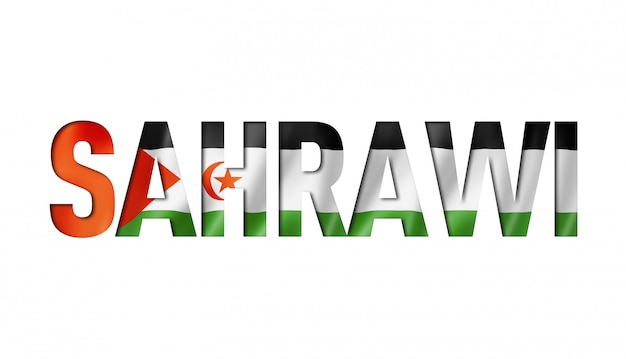 Sahrawi flag text font