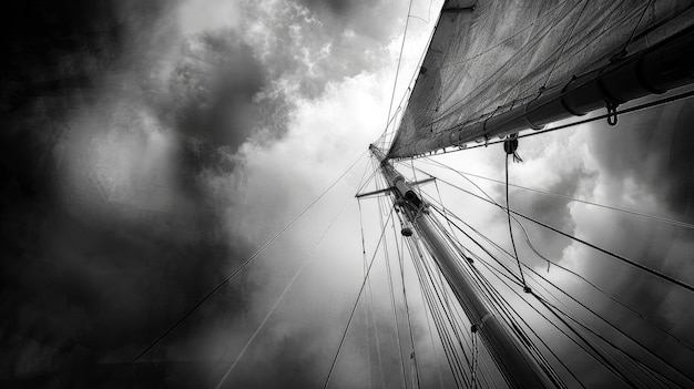 Photo sailboat mast generative ai