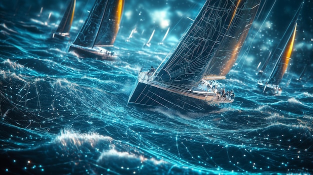 Sailboat Racing in a Digital Sea