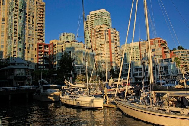 Sailing boats in Vancouver Canada