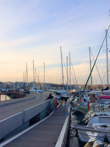 Sailing boats and yachts  at port of piraeus