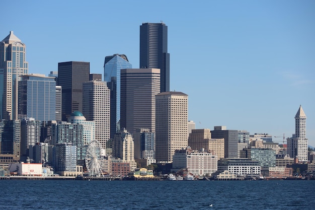 Sailing on the lake near downtown seattle