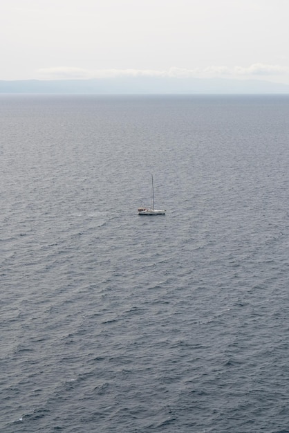 Sailing yacht in the open sea Sailboat Yacht sailboat