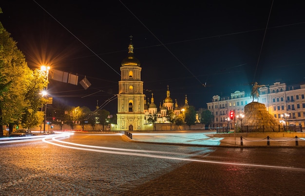 Saint Michael Monastery in Kiev at night