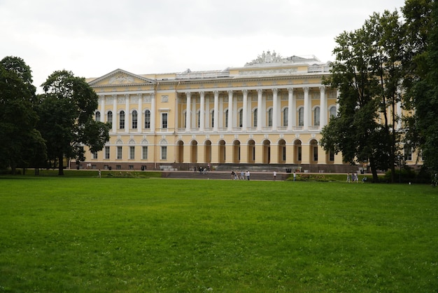 Saint Petersburg Russia August 20 2022 Saint Michael's Castle Mikhailovsky Castle or Engineers' Castle in summer St Petersburg