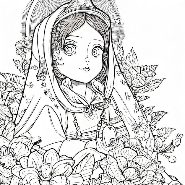 saint rose de lima illustration