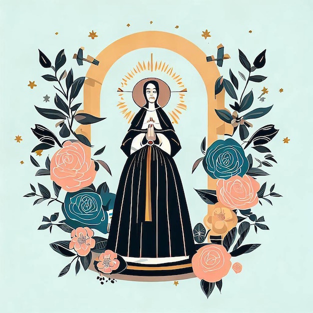 saint rose de lima illustration