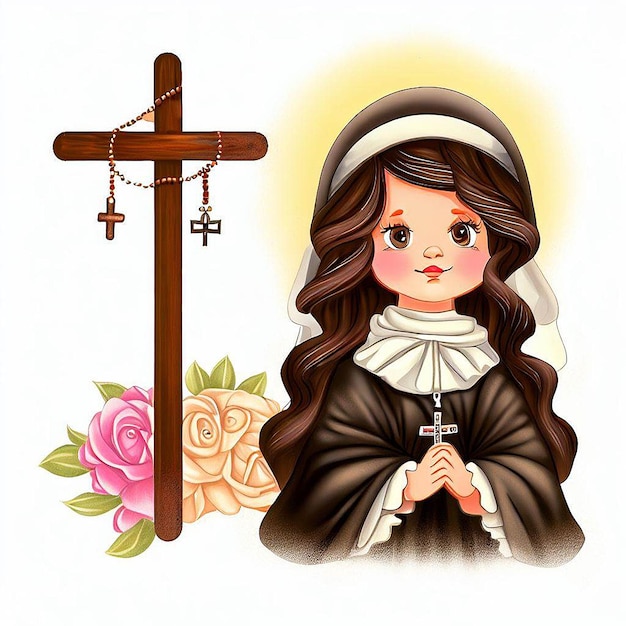 saint rose de lima illustration