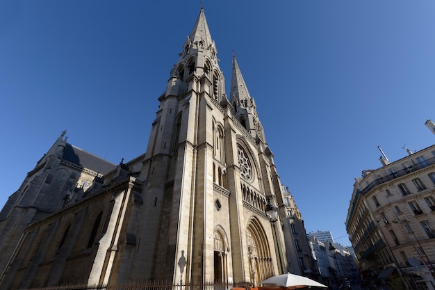 The SaintJeanBaptiste Church of Belleville built between 1854 and 1859 is one of the first neoGothic churches of Paris