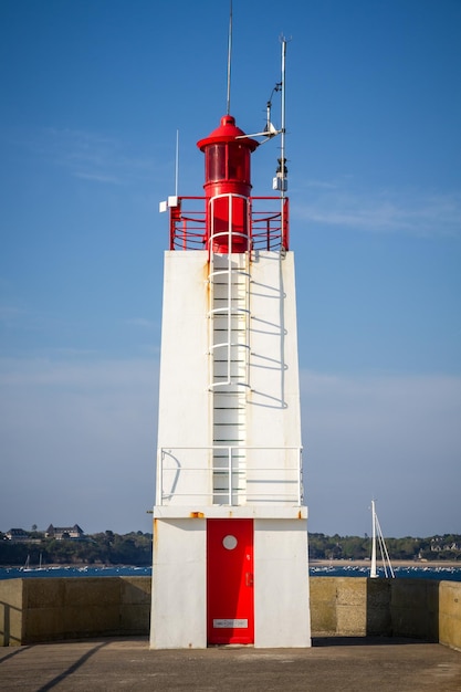 SaintMalo lighthouse and pier Brittany France