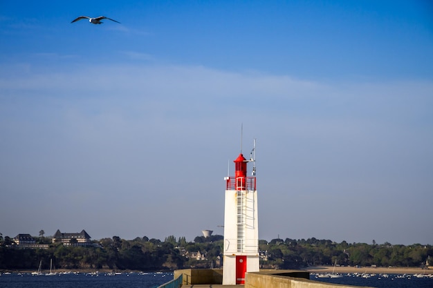 SaintMalo lighthouse and pier Brittany France