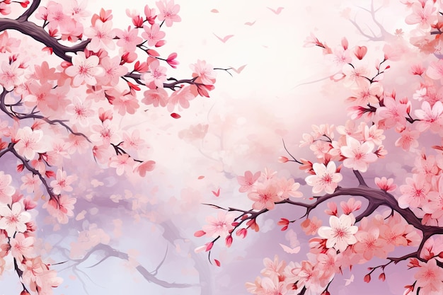 Sakura Serenity A Blossoming Background