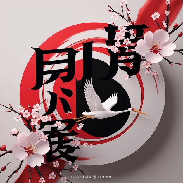 Sakura Serenity A Minimalist Tribute to Friendship in Japanese Art