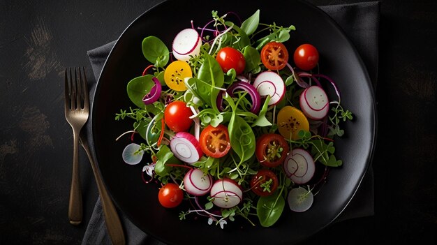 a salad of cherry tomatoes radishes and radishes