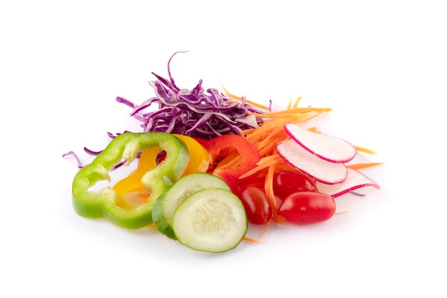 Salad an isolated on a white surface