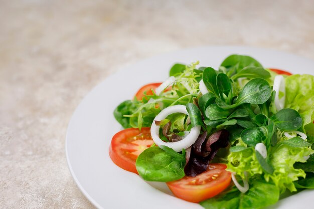 Salad of lettuce, canon and chard