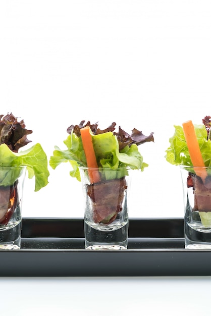 Photo salad roll with bacon