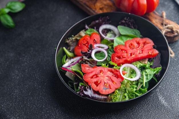 salad tomato red vegetable fresh dish meal food snack on the table copy space food background