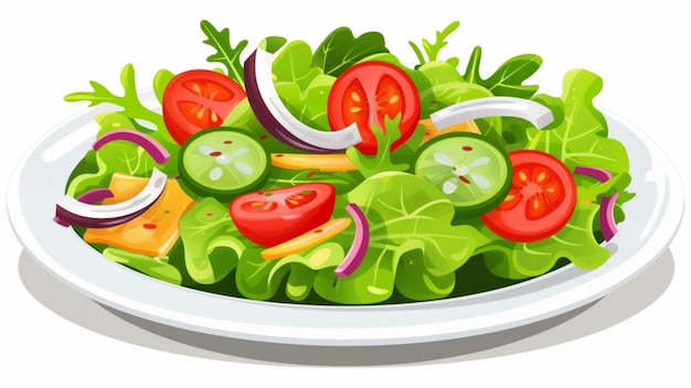 Photo salad vegetables no background